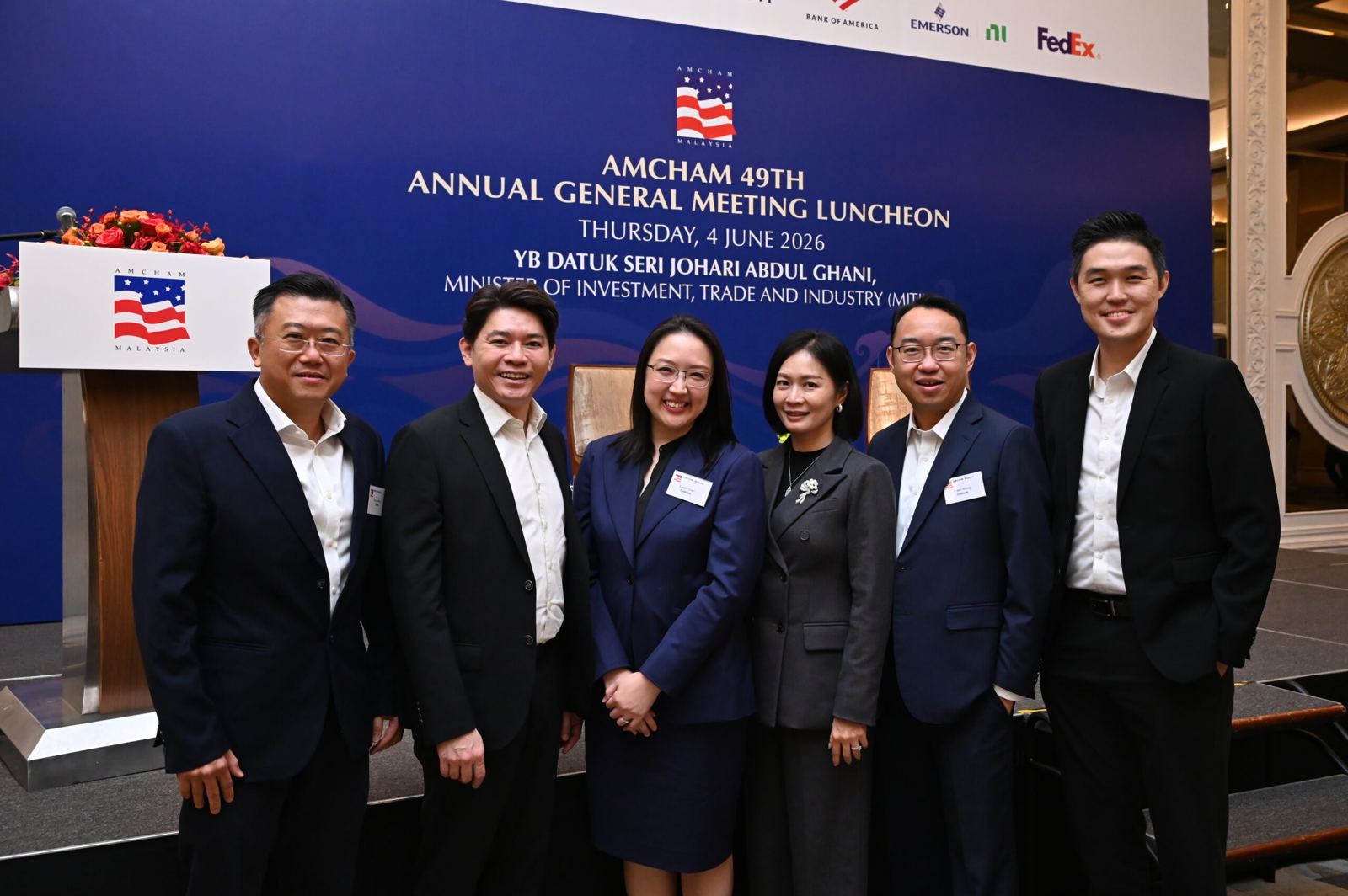Members on the platform at the AMCHAM 49th Annual General Meeting Luncheon