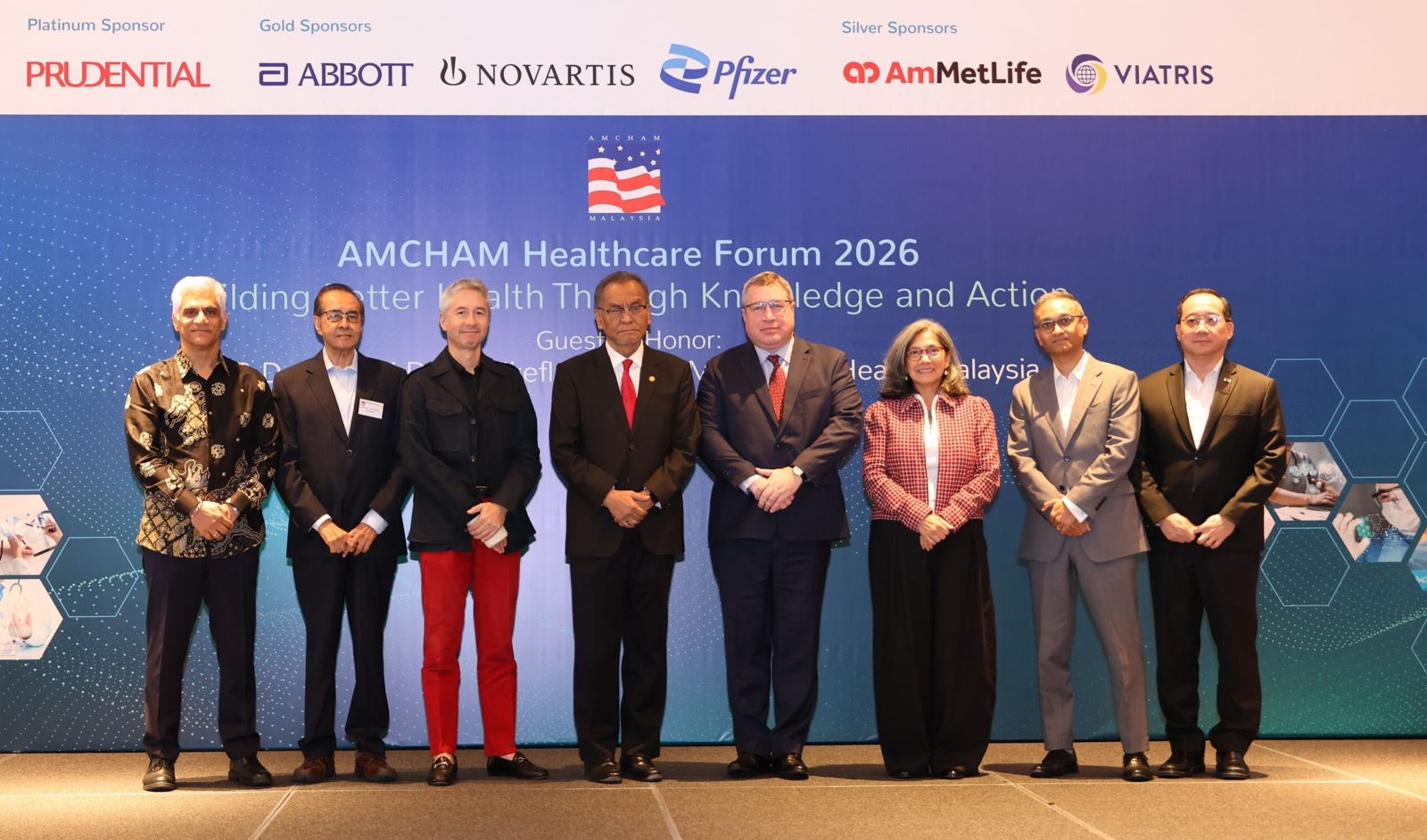Speakers on the platform at the AMCHAM Healthcare Forum 2026