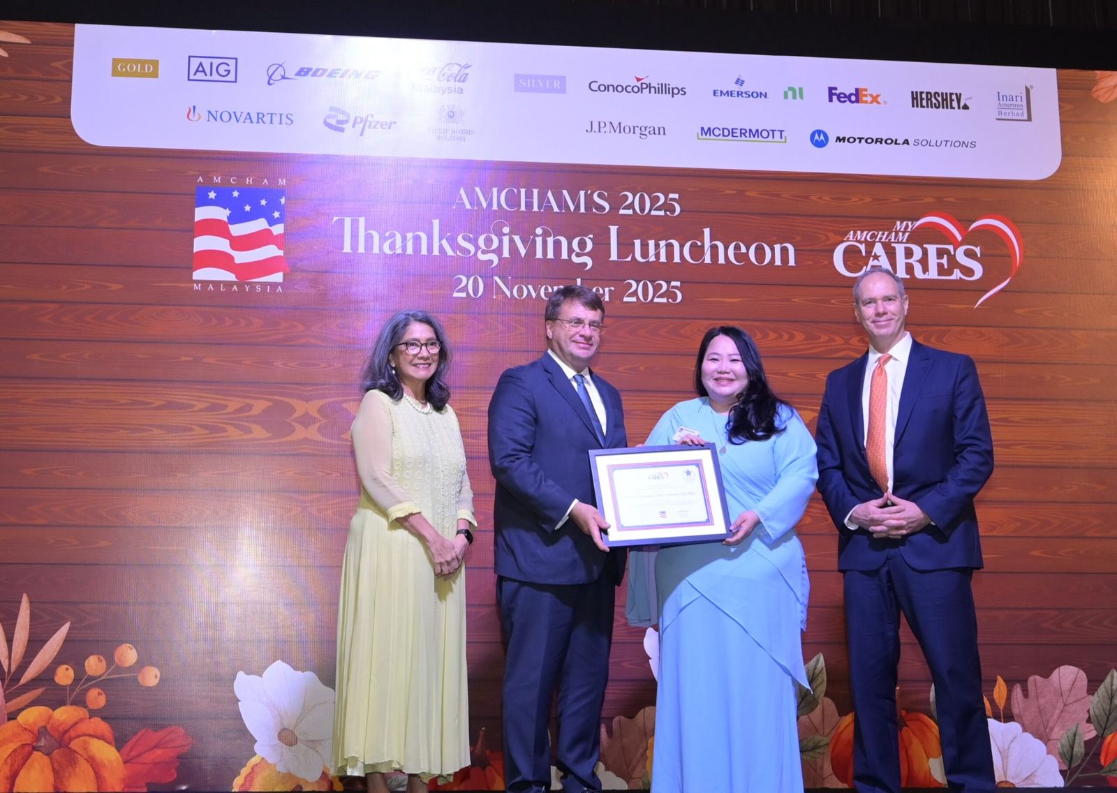 A recognition presented at the 2025 Thanksgiving Luncheon
